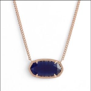 NWT Kendra Scott Dani earrings/Dylan necklace in Rose Gold & Navy